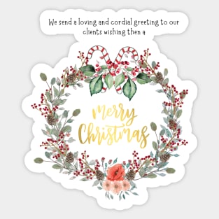 Christmas Corporate Postcard English version Sticker